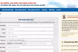 Giao diện website kết nối Chính phủ với Doanh nghiệp