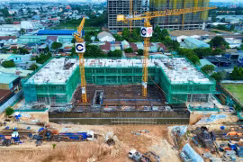 Tiến độ xây dựng Dự án Thuận An 1 ngày 21/4/2025. Ảnh: Phát Đạt.