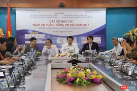 Toàn cảnh cuộc gặp gỡ báo chí về Ngày An toàn thông tin Việt Nam 2017. Ảnh: HG.