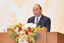 Thủ tướng Nguyễn Xuân Phúc phát biểu kết luận Hội nghị Chính phủ với địa phương sáng 29/12/2020 (Ảnh: VGP)