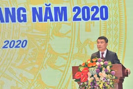 Thống đốc Lê Minh Hưng phát biểu tại hội nghị triển khai nhiệm vụ ngân hàng năm 2020 (Ảnh: SBV)