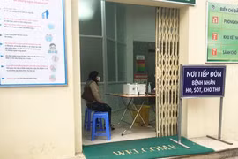 Nơi tiếp đón bệnh nhân sốt, ho, khó thở tại Bệnh viện Xanh Pôn. Ảnh: BVCC