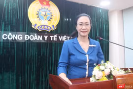 PGS.TS. Phạm Thanh Bình – Chủ tịch Công đoàn Y tế Việt Nam (Ảnh: Minh Thuý) 