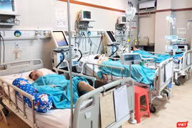 Mỗi ngày có hơn 30 bệnh nhân là người cao tuổi vào viện trong tình trạng cấp cứu. Ảnh: Minh Thúy 
