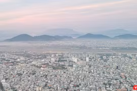 Một góc sân bay Đà Nẵng nhìn từ trên cao.