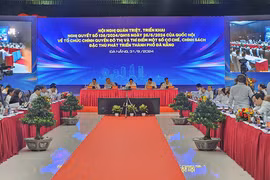 Quang cảnh Hội nghị quán triệt, triển khai Nghị quyết 136/2024 của Quốc hội về tổ chức chính quyền đô thị và thí điểm một số cơ chế, chính sách đặc thù phát triển Đà Nẵng