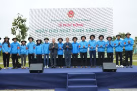 Lễ phát động “Ngày Chủ nhật xanh” năm 2024 do tỉnh Thừa Thiên Huế tổ chức. (Ảnh: Ngọc Hiếu)
