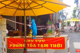 Khu vực phong toả vì có bệnh nhân COVID-19 Ảnh CDC TP.HCM