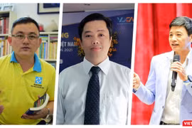 Ông Cao Trung Hiếu - CEO Dân trí Soft, ông Ngô Thanh Tùng - Phó Tổng Giám đốc SoftTech Đà Nẵng, chuyên gia tư vấn chiến lược chuyển đổi số Đào Trung Thành (Ảnh: Hoà Bình) 