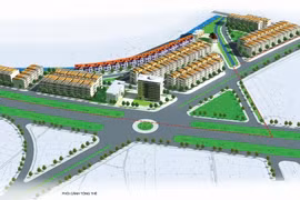Bản vẽ phối cảnh tổng thể của dự án (Nguồn: Cổng thông tin Giao tiếp điện tử huyện Vĩnh Tường)