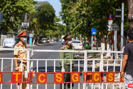 Một khu vực phong toả phục vụ phòng, chống dịch COVID-19.