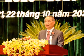 Ông Trương Quang Nghĩa – Uỷ viên Trung ương Đảng, Bí thư Thành uỷ Đà Nẵng khoá XXI phát biểu tại Đại hội đại biểu Đảng bộ TP Đà Nẵng lần thứ XXII, nhiệm kỳ 2020-2025 