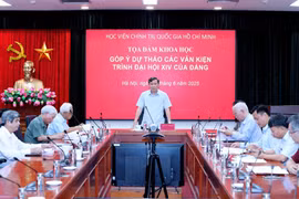 Học viện Chính trị quốc gia Hồ Chí Minh tổ chức toạ đàm khoa học Góp ý Dự thảo các văn kiện trình Đại hội XIV của Đảng, Ảnh: HCMA.