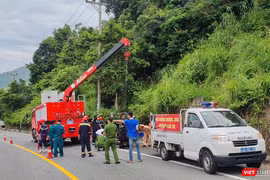Hiện trường vụ tai nạn khiến du khách Mỹ tử vong.
