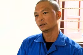 Đối tượng Hồ Văn Phương Tâm tại cơ quan công an.