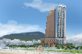 Dự án Khu phức hợp Khách sạn, Thương mại và Căn hộ cao cấp Thiên Hưng được kỳ vọng , tạo điểm nhấn trong việc quảng bá, phát triển du lịch của Bình Định. (Ảnh: BBĐ)