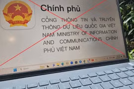 Giao diện trang web giả mạo cổng thông tin của Bộ TT&TT, được các đối tượng thiết lập nhằm lừa người dùng tải, cài đặt ứng dụng có chứa mã độc.
