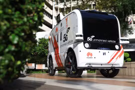 Xe tự hành 5G được thí điểm tại bệnh viện Thái Lan