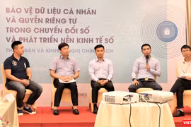 Các chuyên gia thảo luận tại hội thảo về bảo vệ dữ liệu cá nhân (ảnh: Đăng Khoa)