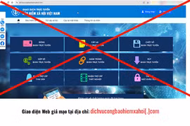 Cảnh báo: Xuất hiện trang web giả mạo Cổng dịch vụ công của Bảo hiểm xã hội Việt Nam 