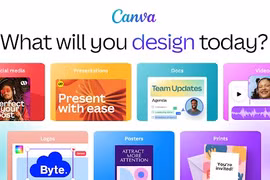 Màn hình chính của ứng dụng Canva