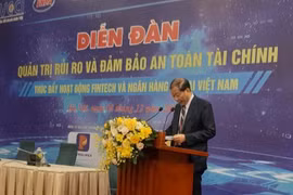 Ông Hoàng Quang Phóng phát biểu tại Diễn đàn. Ảnh AT