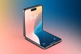 Mô hình giả tưởng điện thoại iPhone màn hình gập. Ảnh: 5to9Mac