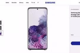 Hình ảnh Galaxy S20 trên website bán hàng của Samsung tại châu Âu