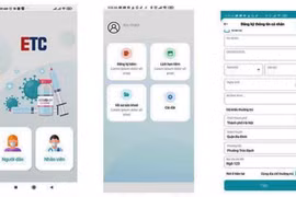 Giao diện ứng dụng E-Vaccine 