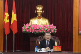 Trưởng ban Tổ chức Trung ương Lê Minh Hưng phát biểu chỉ đạo tại buổi làm việc.