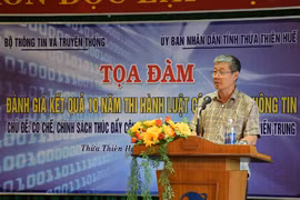 Thứ trưởng Nguyễn Thành Hưng phát biểu tại buổi tọa đàm