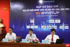 Buổi gặp gỡ báo chí thông tin về “Ngày hội khởi nghiệp quốc gia của học sinh, sinh viên năm 2019” (SV-STARTUP 2019). Ảnh: Minh Thúy