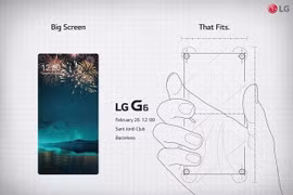Hình ảnh được xem là bằng chứng cho thấy chiếc LG G6 có thiết kế viền màn hình siêu mỏng.