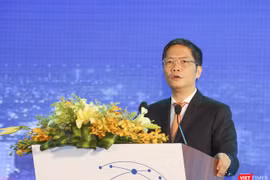Ông Trần Tuấn Anh - Bộ trưởng Bộ Công Thương phát biểu khai mạcdiễn đàn Logistics Việt Nam 2019 lần thứ 7 (VLF 2019) diễn ra tại Đà Nẵng