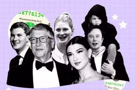 Bill Gates và các con của mình, Elon Musk đang bế một trong 11 đứa con nổi tiếng của ông (Ảnh: Business Insider)