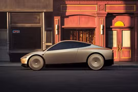 Mẫu xe Tesla Cybercab mới của Elon Musk (Ảnh: SCMP)