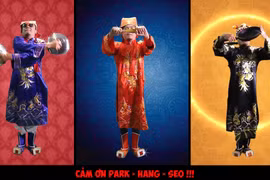 HLV Park Hang Seo được "Táo" Rocker Việt cao ngợi theo điệu Gangnam Style chế. Ảnh: Rocker Tuấn RC.