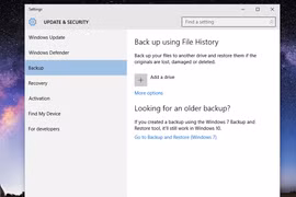 Tính năng "Backup & Restore" của Windows 10 cho phép khôi phục hệ thống gặp trục trặc chỉ trong nháy mắt. Nguồn: Tech Advisor