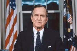 Tổng thống thứ 41 của Mỹ, George H.W Bush. Ảnh: Global Research