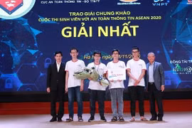 Lễ trao giải cuộc thi sinh viên với ATTT-A sean năm 2020. Ảnh Mic