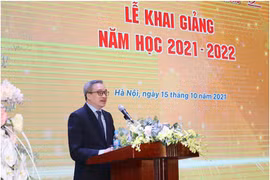 Thứ trưởng Phan Tâm phát biểu tại buổi lễ. Ảnh Mic.