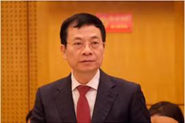 Bộ trưởng Nguyễn Mạnh Hùng phát biểu tại Hội nghị. Ảnh Mic