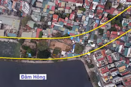 Đoạn tuyến đi sát đầm Hồng
