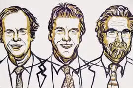 Ba nhà khoa học William Kaelin, Sir Peter Ratcliffe and Gregg Semenza được vinh danh trong lễ trao giải thưởng Nobel Y học 2019 (Ảnh: Nobel Prize)