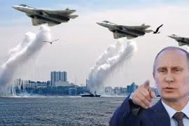 Tổng thống Putin từng nói Su-57 là mẫu máy bay quân sự tốt nhất thế giới (Ảnh: AP)
