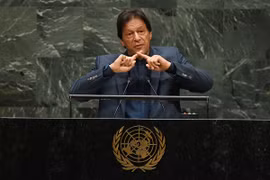 Thủ tướng Pakistan Imran Khan đề cập tới vấn đề Kashmir trong kỳ họp Đại hội đồng LHQ tổ chức mới đây (Ảnh: Getty)