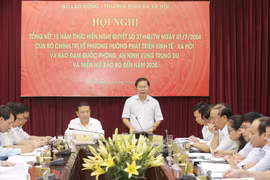 Thứ trưởng Bộ LĐ-TB&XH Lê Tấn Dũng phát biểu tại Hội nghị (Ảnh: Anh Tuấn - TTXVN)