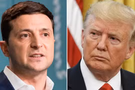 Tổng thống Ukraine Volodymir Zelensky và Tổng thống Mỹ Donald Trump (Ảnh: Getty)