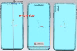 Bản vẽ iPhone Xs Plus cho thấy mẫu điện thoại này có 3 camera (ảnh: Phone Arena) 