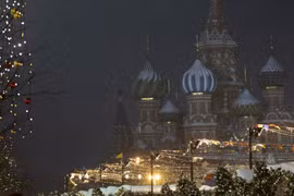 Quang cảnh Nhà thờ St Basil ở Quảng trường Đỏ của Moscow (ảnh: TASS/Getty Images)